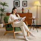 Karl home Mid Century Modern Accent Chair - Image 3