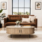 LuxenHome Oval Coffee Table - Image 5