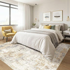 LOONGRUG Square Rug 7x7 Washable Large Neutral Modern Abstract Area Rugs | Soft - Image 4