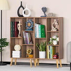 5 Cube Small Bookshelf, 3 Tier Mid-Century Modern Bookcase - Image 5