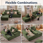 108” Cloud Sectional Couch, Boneless Sofa - Image 3