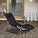 Outsunny Zero Gravity Rocking Chair Outdoor Chaise Lounge Chair Recliner Rocker - Image 2