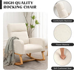 HCHAIRH Rocking Chair Nursery, Upholstered Nursing Rocker Chairs - Image 4