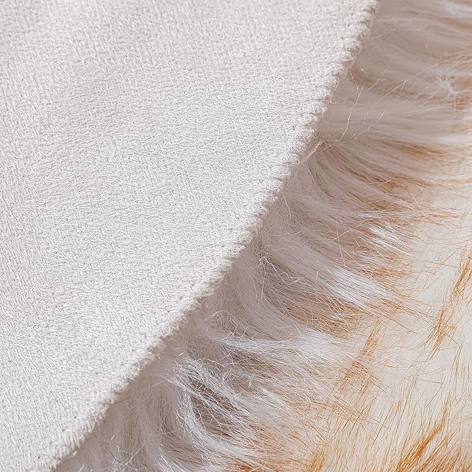 linmopm Faux Fur Sheepskin Rug, 2x3 ft, High-Density Cushion, - Image 7