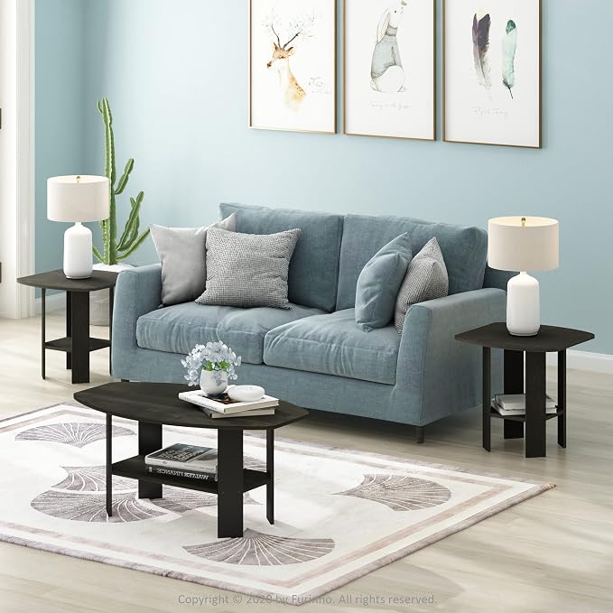 Furinno SIMPLE DESIGN Side Table, 2-Tier Modern End Table - Image 4