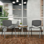 Flash Furniture HERCULES Series 880 lb. Capacity Gray Plastic Stack Chair - Image 7