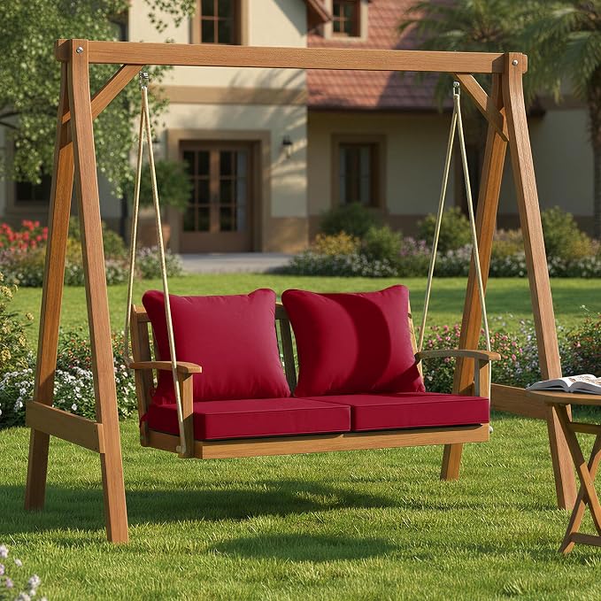 Summsun Outdoor Chair Cushions Set of 2, Waterproof Back Pillow and Seat - Image 8