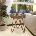 FINECASA Rattan Side Table - Image 4