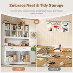 TEENFON 69" Tall Bookshelf and Bookcase, 5 Tier Floor Standing Bookshelves - Image 8