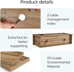 LINSY Home Farmhouse TV Stand for 65 Inch TV, Wood Entertainment Center - Image 6
