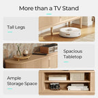 LINSY HOME 58" Fluted TV Stand for TVs up to 65 Inch, Mid Century Modern - Image 8