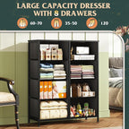 WLIVE Fabric Dresser for Bedroom, Tall Dresser - Image 4