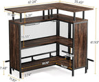 LITTLE TREE Home Bar Unit Mini Liquor Table Cabinet - Image 3