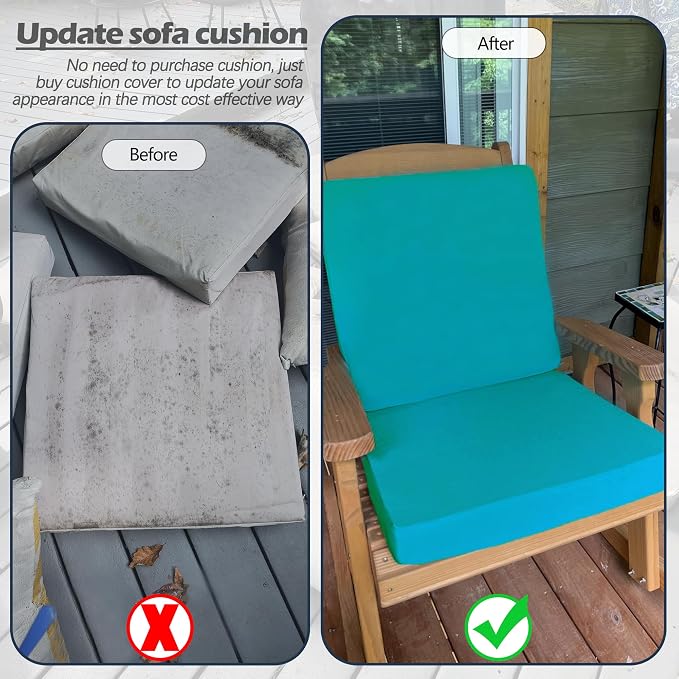 Sqodok Outdoor Cushion Covers 18x18 inch, Wicker Chair - Image 8