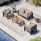 Aluminum Outdoor Patio Furniture Set by Oasbira