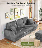 Kidirect 87in U Shaped Couch, Modular Sofa No Tool Assembly, Comfy Sectional - Image 2