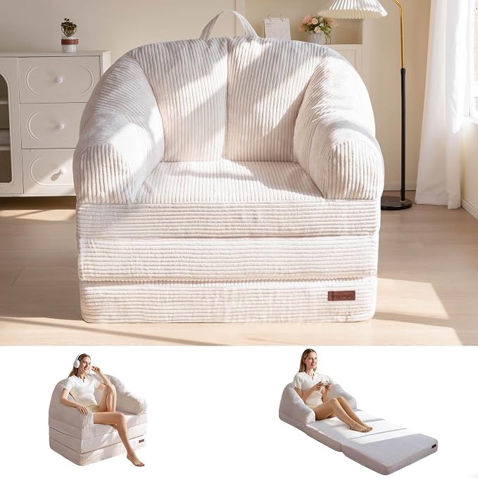 MAXYOYO Folding Sofa Bed with Backrest, Boneless Fold Out Couch Bed with Handle by MAXYOYO