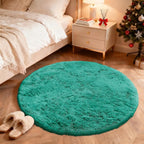 OLANLY Teal Green Round Rugs for Bedroom - Image 3