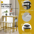 Finnhomy Bar Table Set, 39.3" Pub Table High Top Table, Rectangular Bar Height - Image 6