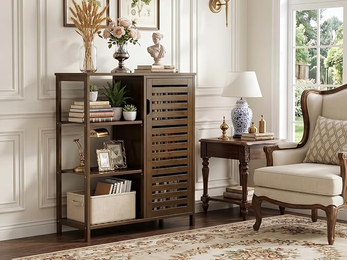 HITNET Bathoom Storage Cabinet, Bamboo Floor Cabinet - Image 2