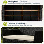 4-Piece Outdoor Furniture Set, PE Rattan Wicker Chairs - Image 5