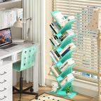 SHEEPAM 10 Tier Tree Book Shelf, Floor Standing Wood Bookshelf - Image 6