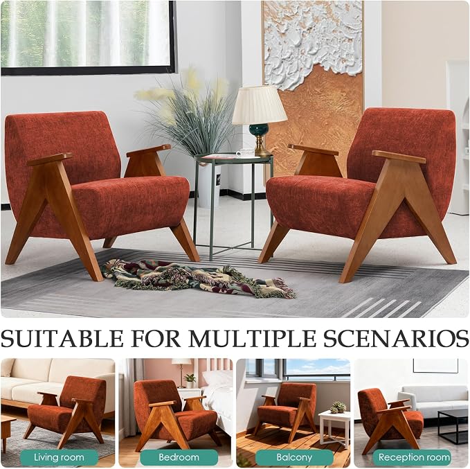 Home Accent Chair Mid Century Modern Accent Chair - Image 6