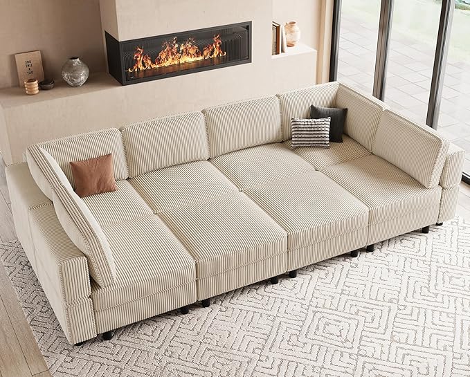 Belffin 114.2" 8 Seats Modular Sectional Sofa by Belffin