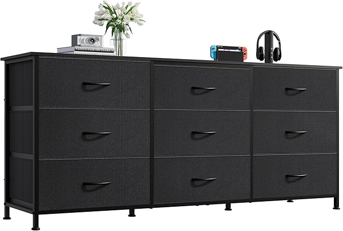 WLIVE 54''W Dresser for Bedroom, 65 inch TV, Wide Chest of Drawers by WLIVE