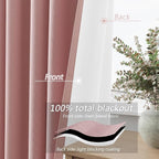 100% Blackout Linen Curtains 90 Inch 2 Panels Set - Image 4