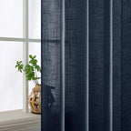 MIULEE Navy Blue Linen Curtains 52x90 Inch 2 Panels - Image 5