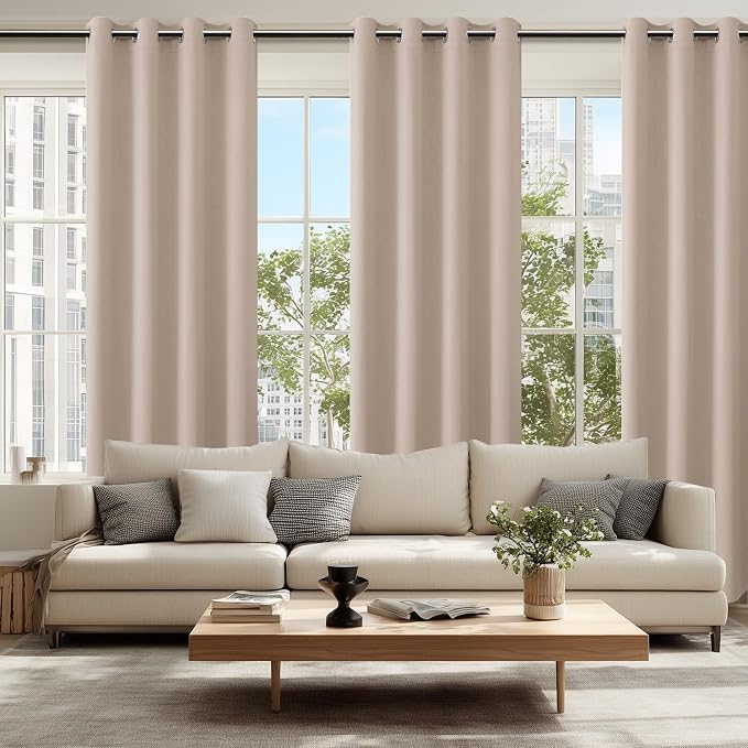 Blackout Curtains for Bedroom, 52 x 96 Inches Long, 2 Panels | Thermal - Image 6