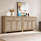 SICOTAS Rattan Sideboard Buffet Cabinet - Image 4