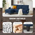 84" Convertible Sectional Sofa, Deep 3-Seat L Shaped Sectional Couch - Image 4