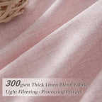 Light-Pink Floor to Ceiling Semi Sheer Extra Long Curtains 108 Inches Length - Image 3