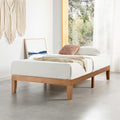 Mellow Naturalista Classic 12-Inch Solid Wood Platform Bed | Wooden Slats by MELLOW