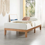 Mellow Naturalista Classic 12-Inch Solid Wood Platform Bed | Wooden Slats by MELLOW