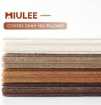 MIULEE Fall Corduroy Decorative Throw Pillow Covers Brown Series 18x18 | Set of - Image 6