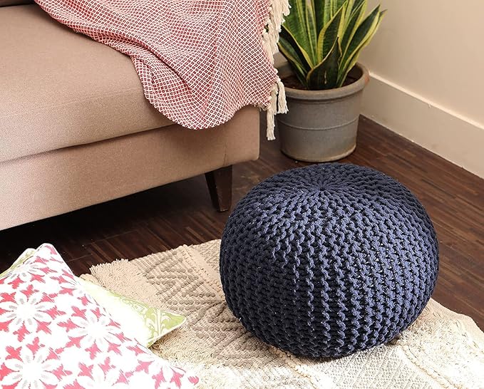 REDEARTH · Round Pouf Foot Stool Bean Bag Ottoman - Image 2