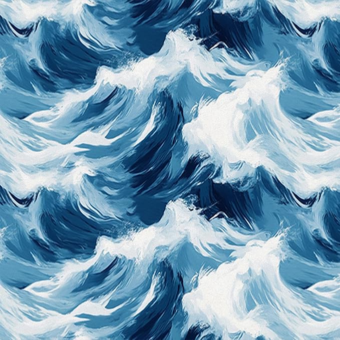 HOMETITUTE Blue Wave Pattern Wallpaper Peel and Stick Self Adhesive Vinyl Wall - Image 9