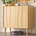 Easyego 31.5″ Mid Century Modern Sideboard Buffet Cabinet, Natural Wood Accent by Easyego