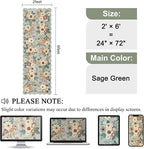 DUKINO 2x6 Runner Rug, Floral Washable Rug - Image 2