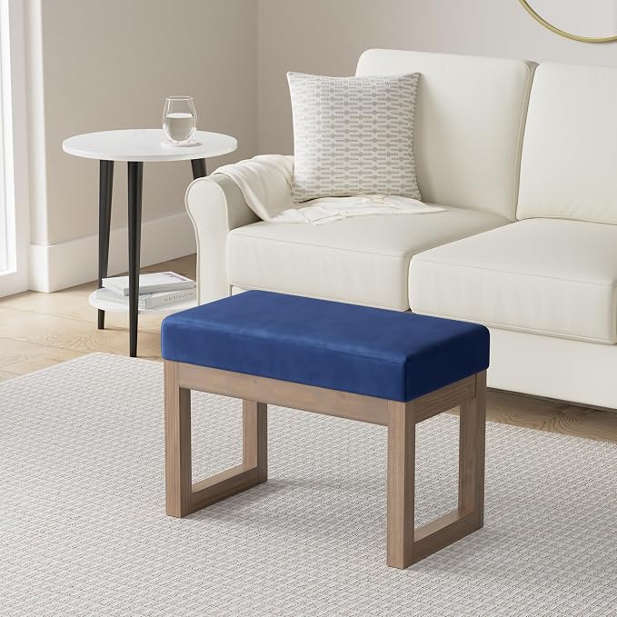 SIMPLIHOME Milltown Small Ottoman Bench - Image 2