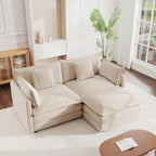 mikibama Modular Sectional Sofa, 76.4 Inch L Shaped Couch Set by Mikibama