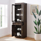 Crosley Furniture Stanton Glass Door Pantry Storage Cabinet - Image 8