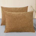 CaliTime Decorative Throw Pillow Covers 26 X 20 Inches Apricot Brown | Pack of 2 by CaliTime