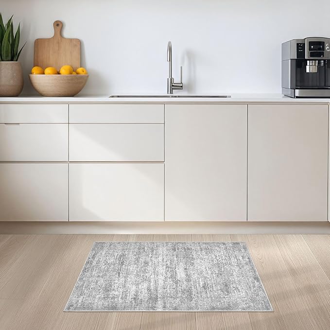 DMOYEST 2x3 Entryway Area Rug: Washable Neutral Modern Abstract Small Rug - Image 5