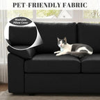 85 Inch Faux Leather Modular Sectional Sofa - Image 8