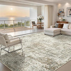 Aelenmu 10x14 Area Rugs for Living Room Washable Dining Room Beige Brown | - Image 8