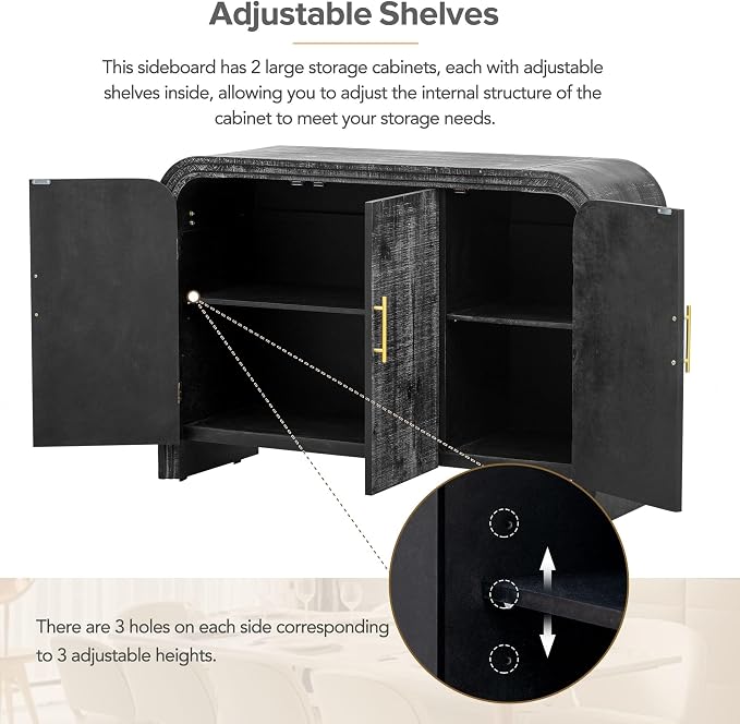 Retro Minimalist Curved Sideboard - Image 7